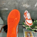 A Bathing Ape Bape Sta Low Sneakers Orange Patent