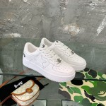 A Bathing Ape Bape Sta Low Sneakers White Leather