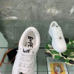 A Bathing Ape Bape Sta Low Sneakers White Leather