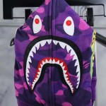 Bape Shark Full Zip Hoodie Purple