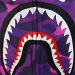 Bape Shark Full Zip Hoodie Purple