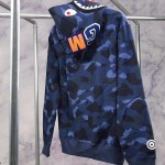 Bape Shark Full Zip Hoodie Blue