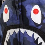 Bape Shark Full Zip Hoodie Blue