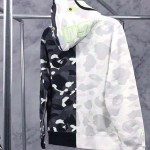 Bape Shark Full Zip Hoodie Black with white