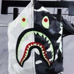 Bape Shark Full Zip Hoodie Black with white