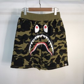 Bape 1st Camo Shark Sweat Short Green