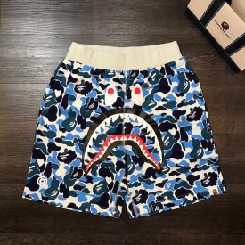 Bape ABC Camo Shark Sweat Short Blue