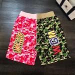 Bape ABC Camo Shark Sweat Short Green/Pink