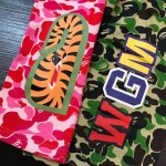 Bape ABC Camo Shark Sweat Short Green/Pink