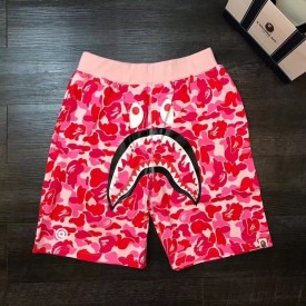 Bape ABC Camo Shark Sweat Short Pink