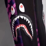 Bape Side Shark Joggers Black / Purple