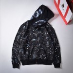 Bape Space Camo Shark Full Zip Hoodies Black