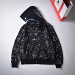 Bape Space Camo Shark Full Zip Hoodies Black