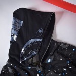 Bape Space Camo Shark Full Zip Hoodies Black