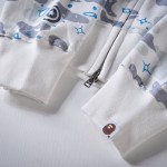 Bape Space Camo Shark Full Zip Hoodies White