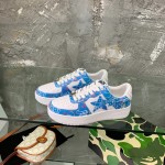 A Bathing Ape Bape Sta Low Sneakers Blue