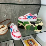 A Bathing Ape Bape Sta Low Sneakers Pink