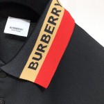 BBR Logo Detail Cotton Pique Polo Shirt Black