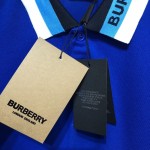 BBR Logo Detail Cotton Pique Polo Shirt Blue