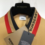 BBR Logo Detail Cotton Pique Polo Shirt Camel