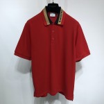 BBR Logo Detail Cotton Pique Polo Shirt Red