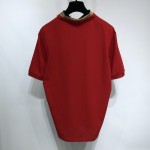 BBR Logo Detail Cotton Pique Polo Shirt Red