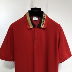 BBR Logo Detail Cotton Pique Polo Shirt Red