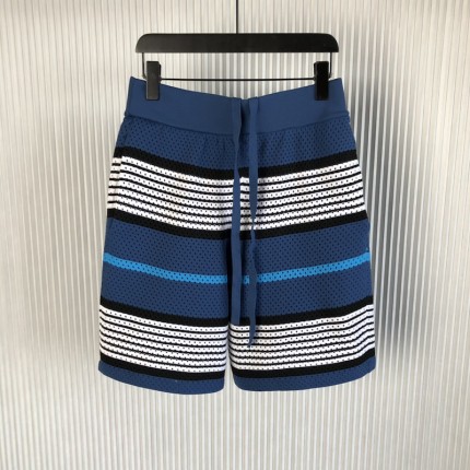 BBR Stripe Print Nylon Shorts Blue