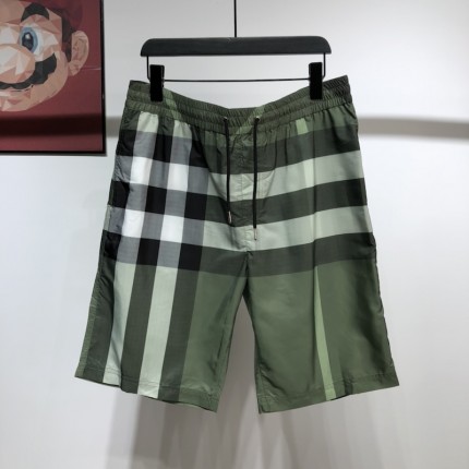 BUR Check Drawcord Swim Shorts Green