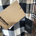 BUR Patchwork Check Cotton Shirt Tan