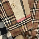 BUR Patchwork Check Cotton Shirt Tan