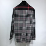 BUR Patchwork Check Cotton Shirt Black