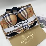 BUR Logo Tape Vintage Check Bikini