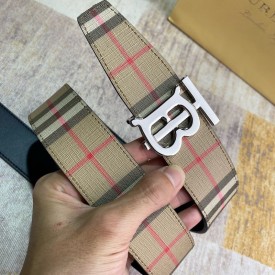 BUR Reversible Monogram Motif Vintage Check Belt