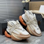 Balmain Unicorn trainers in neoprene and leather Orange