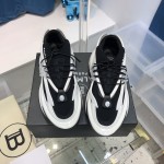 Balmain neoprene and leather Unicorn low-top sneakers Black / White