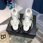 Balmain neoprene and leather Unicorn low-top sneakers Green