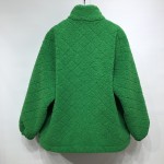 B V Fur Jacket Green