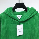 B V Intrecciato Cotton Hoodies Green