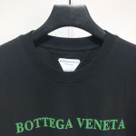 B V Logo Letter Cotton Jersey T-Shirt Black