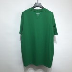 B V Logo Letter Cotton Jersey T-Shirt Green