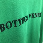 B V Logo Letter Cotton Jersey T-Shirt Green