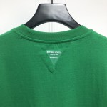 B V Logo Letter Cotton Jersey T-Shirt Green