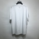 B V Logo Letter Cotton Jersey T-Shirt White