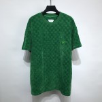 B V Plush Plaid Weaving T shirt Green