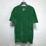 B V Plush Plaid Weaving T shirt Green