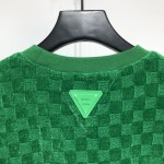 B V Plush Plaid Weaving T shirt Green