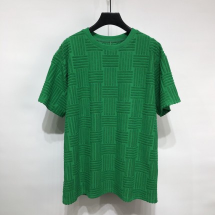 B V Intrecciato Cotton T shirt Green