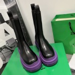 B V Tire Chelsea Boot Black / Purple