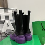 B V Tire Chelsea Boot Black / Purple